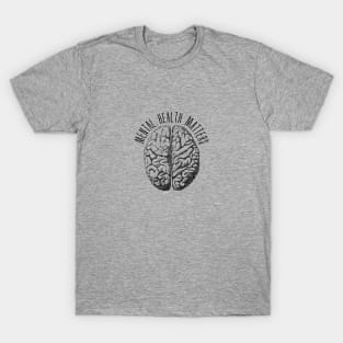 Mental health matters, human brain T-Shirt